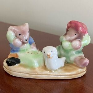 Collectable Albert E Price England Ceramic Pair of Mice Figurine